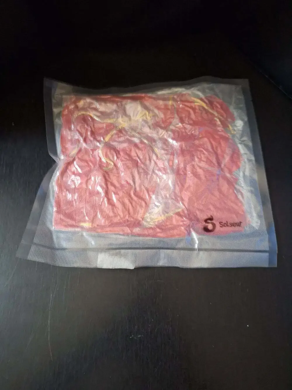 Solsear Red Vacuum Sealed Compression Bag - Travel Storage Accessory
